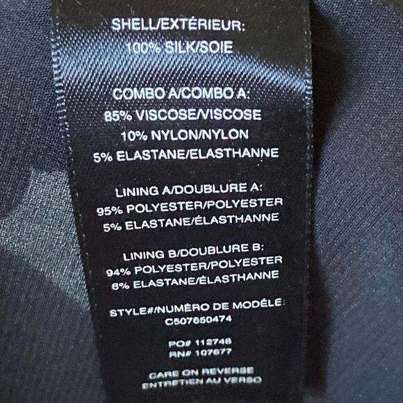 Alice and Olivia Silk Maxi Black Dress Gown Size 4 - Picture 7 of 7